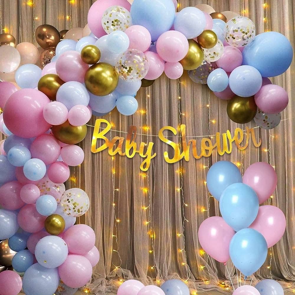 Baby Shower Pink And Golden