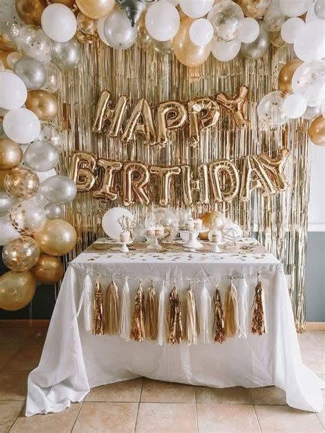 GOLD-WHITE-SILVER Birthday Set HBD0023