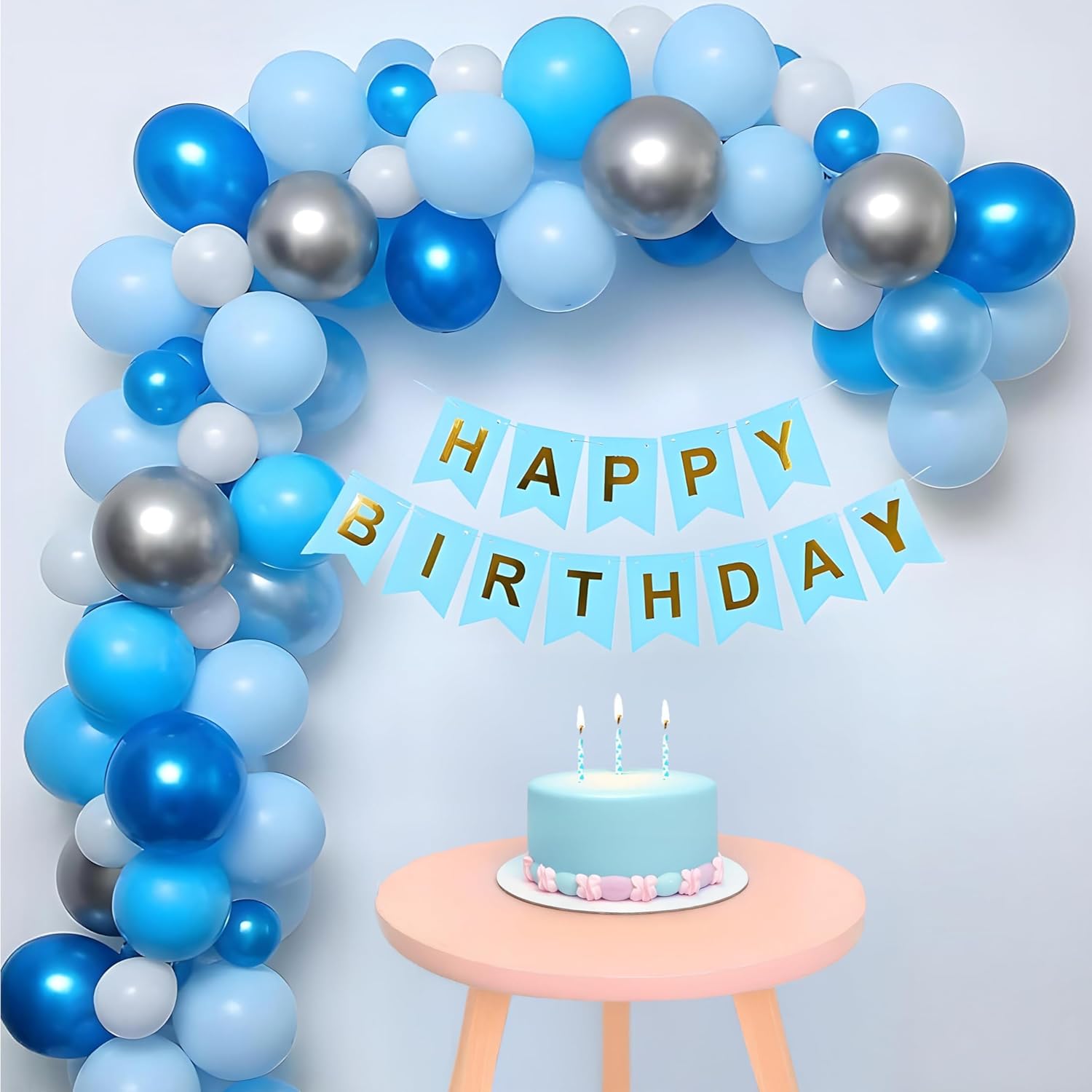 Blue Birthday Decoration Set HBD0035