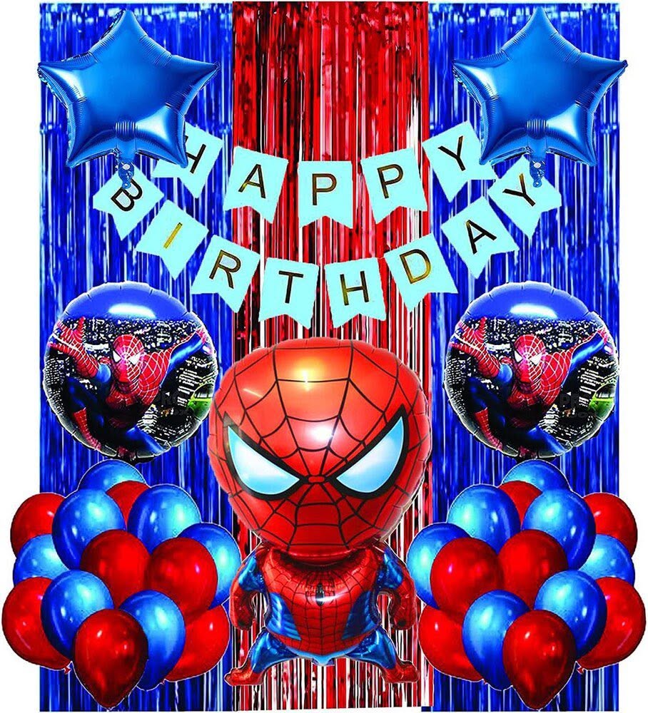 Happy Birthday Spider Theme Decoration Full Combo Set HBD0070